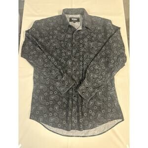 Rock & Roll Denim Vintage ‘46 Men’s Paisley Pearl Snap Western Shirt Size L